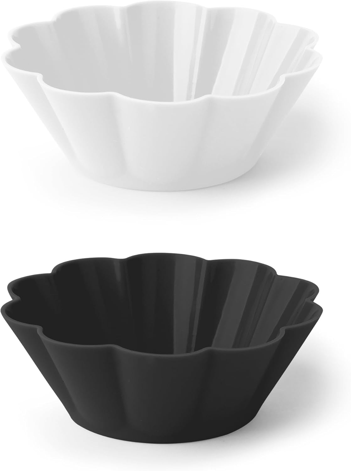 Bakelicious Black & White Scalloped Silicone Baking Cups Set of 12