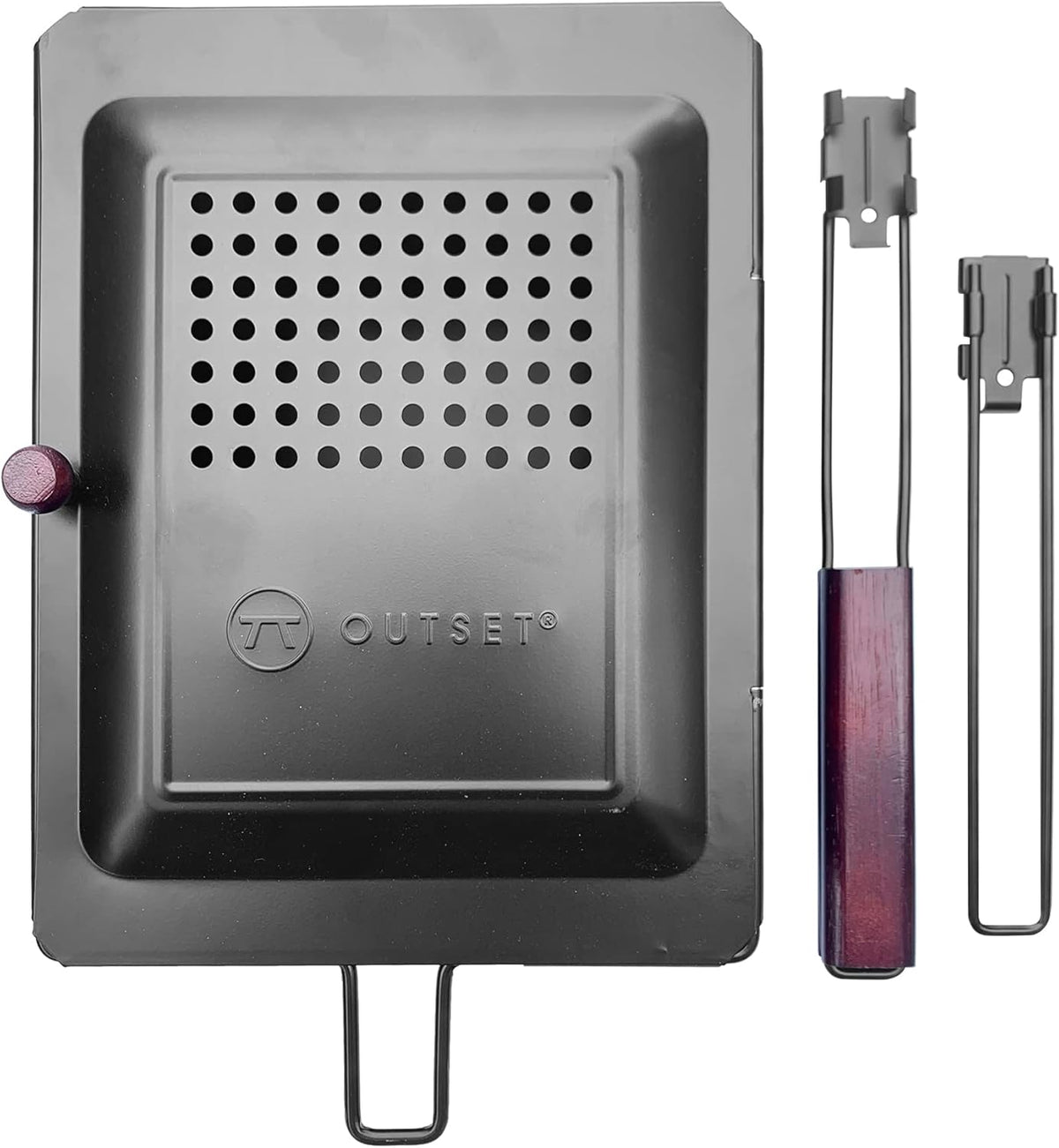 Outset Grill Popcorn Popper Tray – BBQ Popcorn Maker with Lid