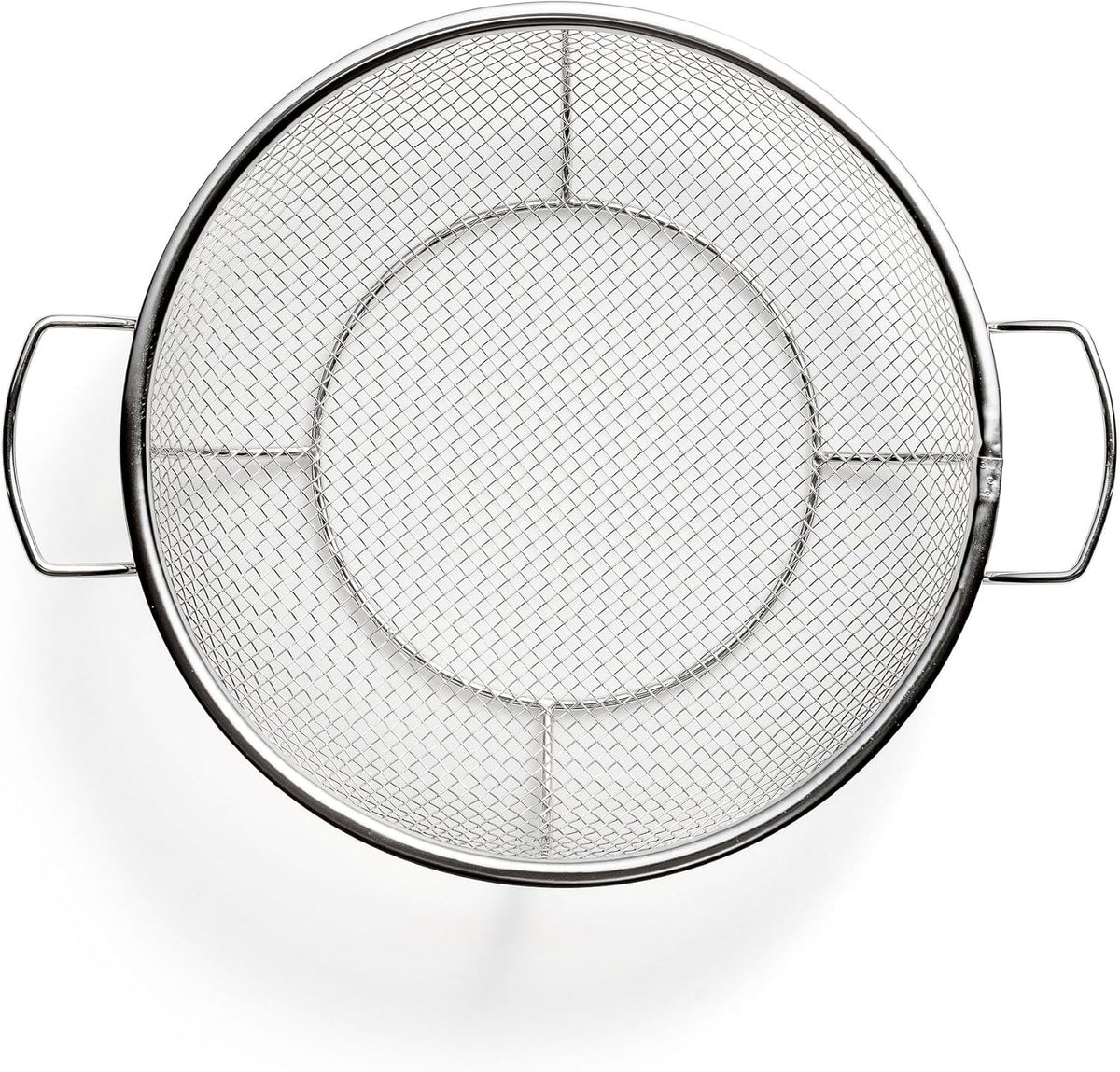 Outset Stainless Steel Round Shallow Grill Basket