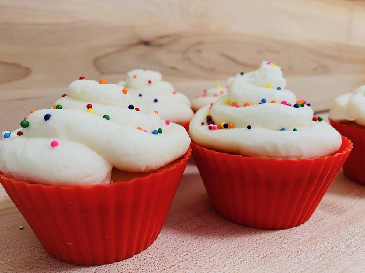Bakelicious Red Silicone Baking Cups Set of 12