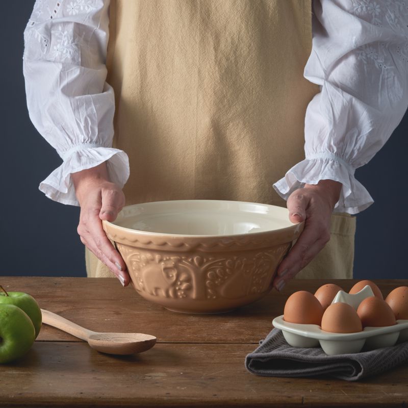 Mason Cash Forest Mixing Bowl 9.75-Inch Beige