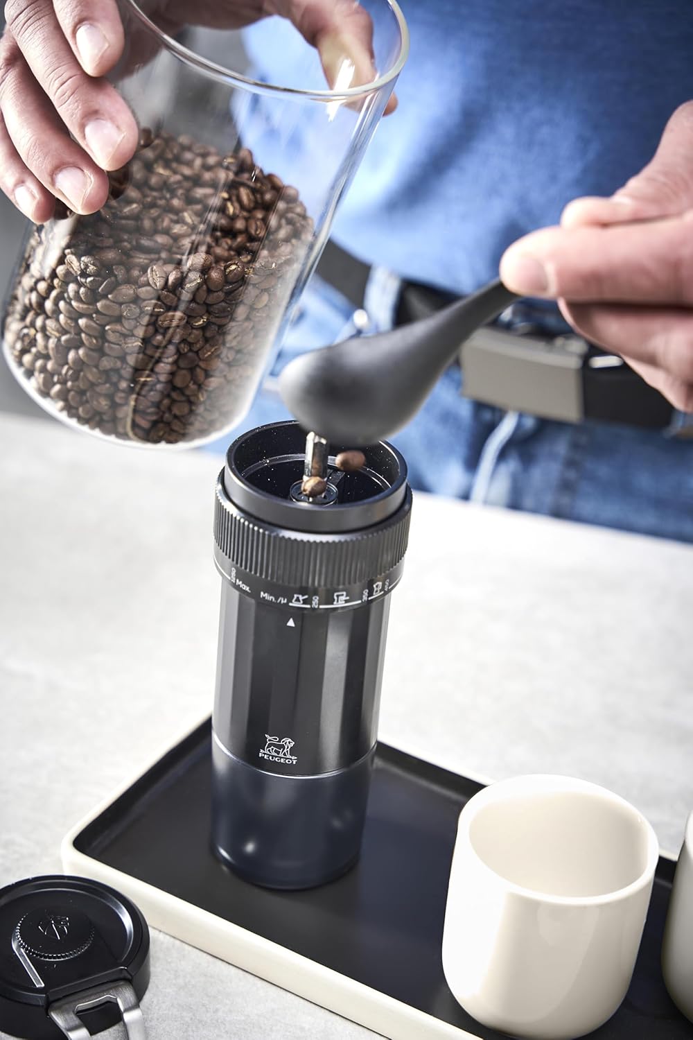 Peugeot Presto Coffee Mill – ABS Stainless Steel – 18 cm