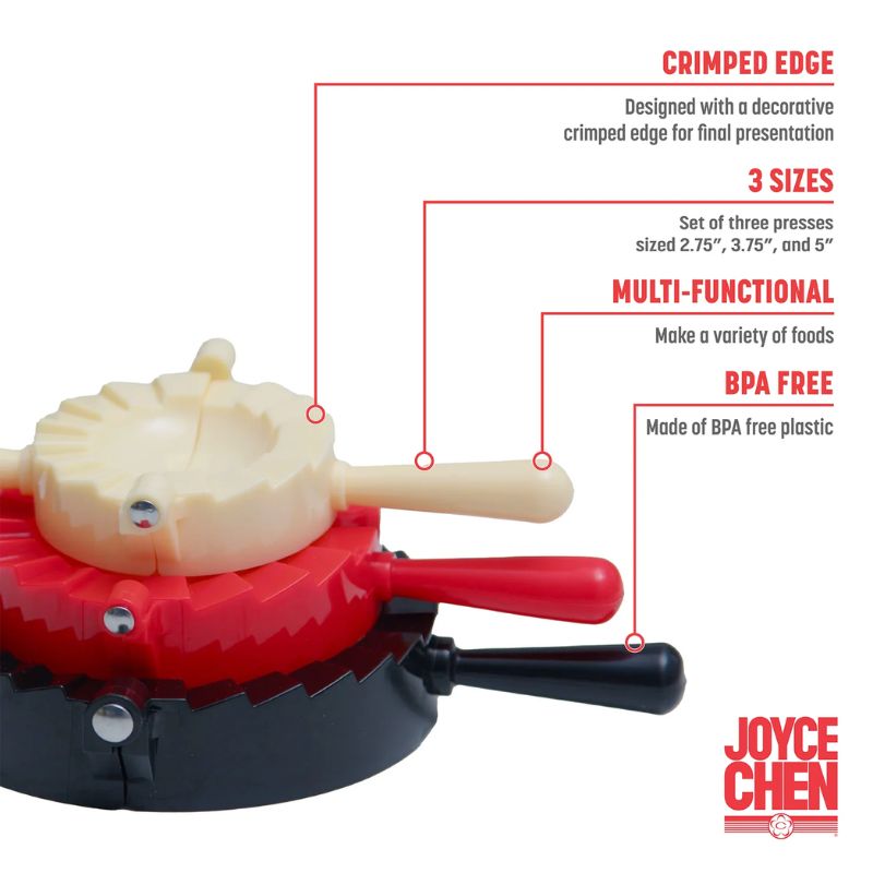 Joyce Chen Dumpling Press, 3 Piece Set Joyce Chen by Kitchen Niche
