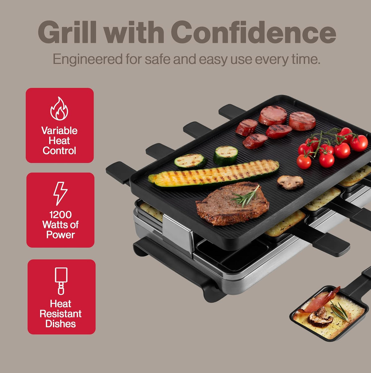 Swissmar 8 Person Stelvio Raclette Grill
