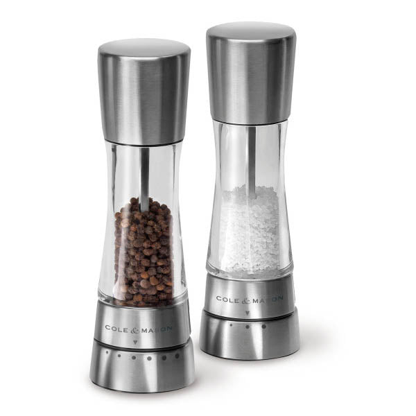 Cole & Mason Derwent Salt & Pepper Mill Gift Set – Stainless Steel – 7.5" / 19 cm