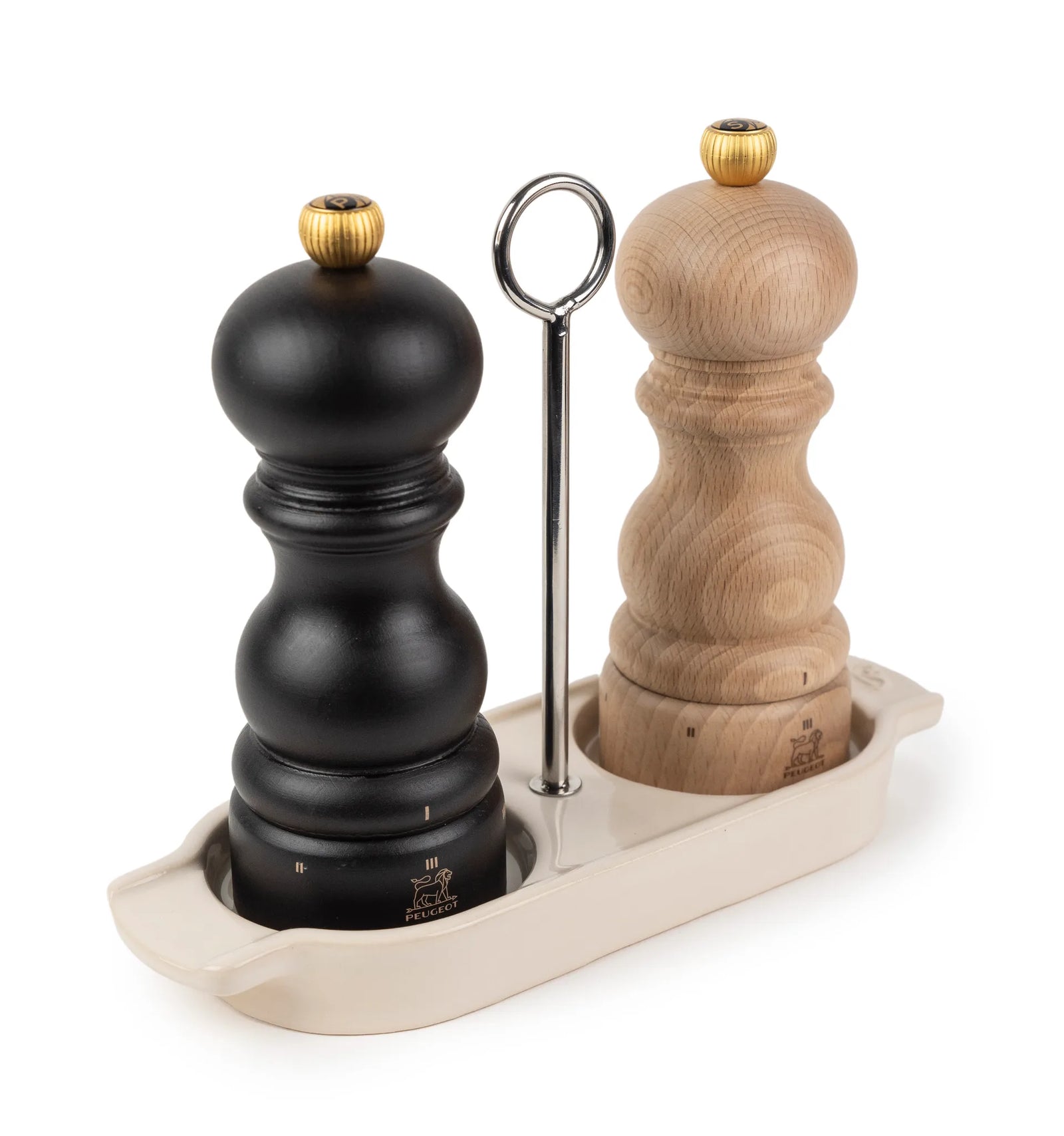 Peugeot Linea Ceramic Mill Tray with Handle Ecru