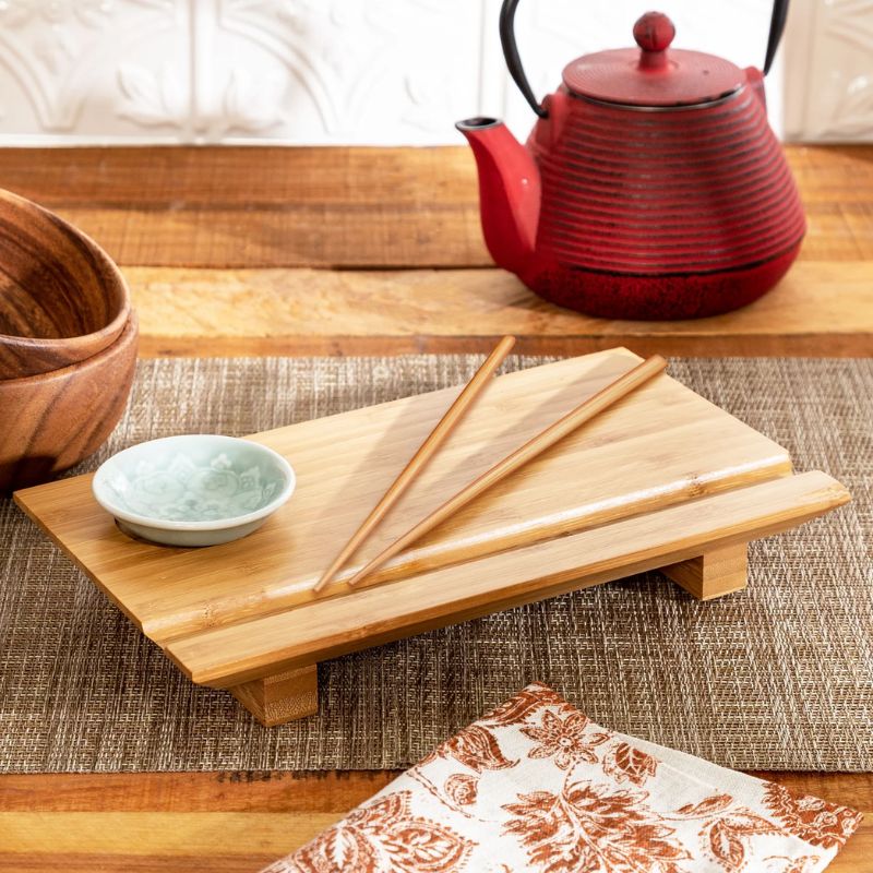 Joyce Chen Burnished Bamboo Sushi Board Set Joyce Chen by Kitchen Niche