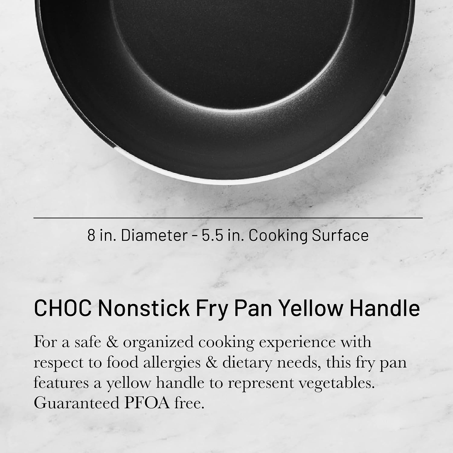 De Buyer Choc Round Non-Stick Fry Pan with Yellow Handle – 32 cm