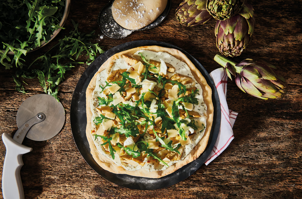 De Buyer Heavy Blue Steel Round Pizza Tray – 24 cm