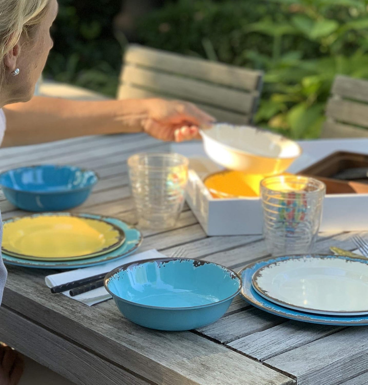 Fox Run Melamine Dinnerware Set, 12 Piece