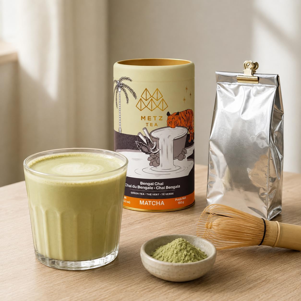 Metropolitan Tea Bengal Club Chai Green Tea Matcha