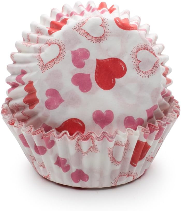 Fox Run Heart Bake Cups - 50 Pack