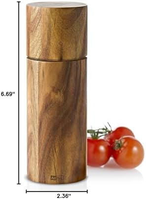 AdHoc Acacia Wood Salt and Pepper Mill – Large – 6.7" / 17 cm by Kitchen Niche