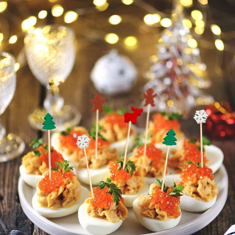 Natural Living Christmas Party Picks – Box of 20