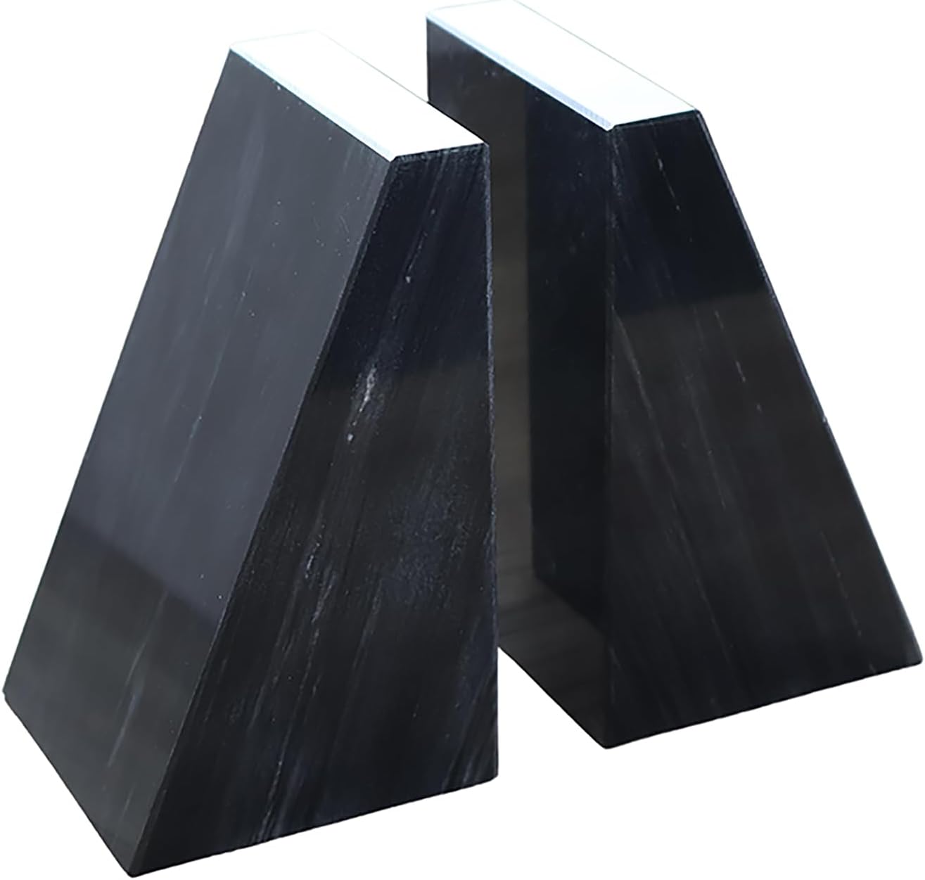 Fox Run Marble Bookends Set of 2 Black