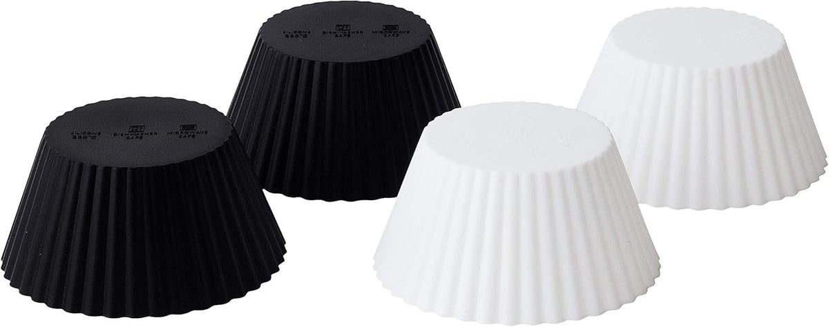 Bakelicious Black & White Silicone Baking Cups Set of 12