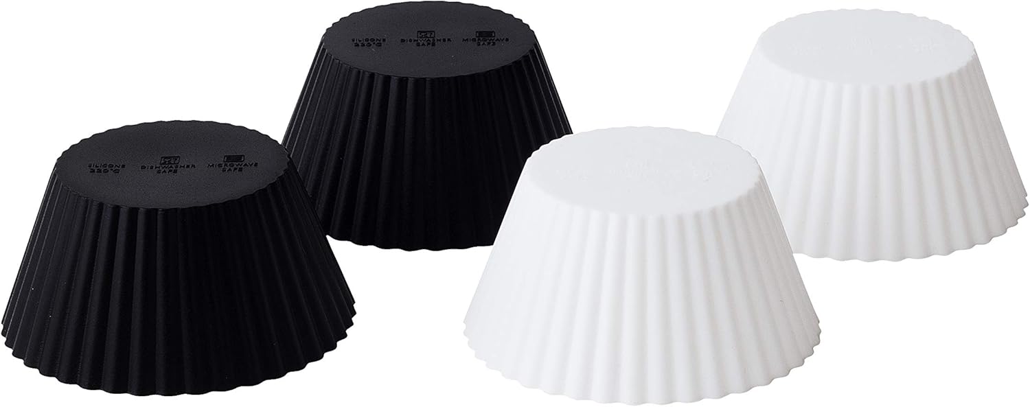 Bakelicious Black & White Silicone Baking Cups Set of 12