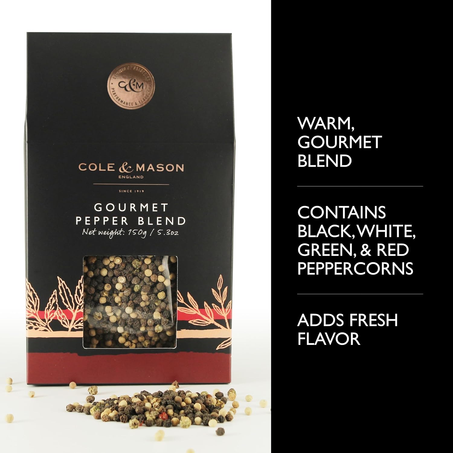 Cole & Mason Gourmet Peppercorn Refill 5.3oz