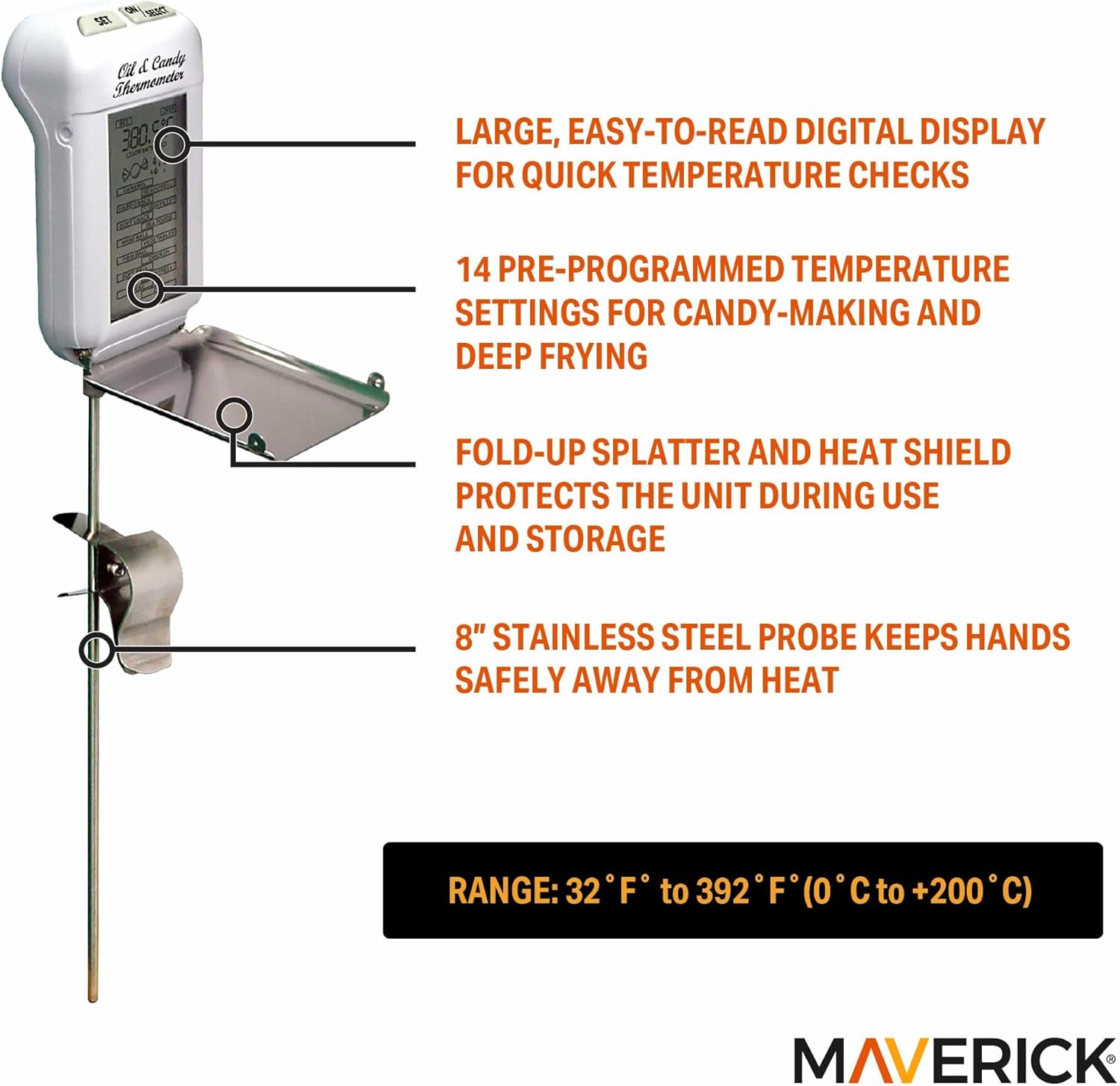 Maverick Digital Candy and Deep Fry Thermometer