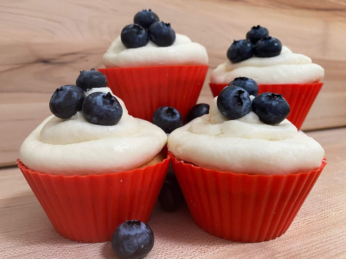 Bakelicious Red Silicone Baking Cups Set of 12