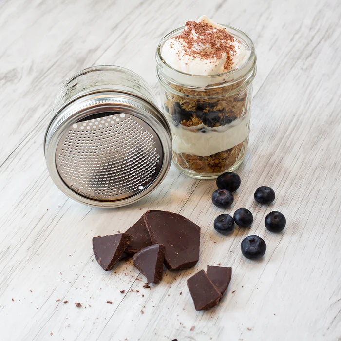 Microplane Jar Lid Etched Grater Set – Fine / Ribbon by Kitchen Niche