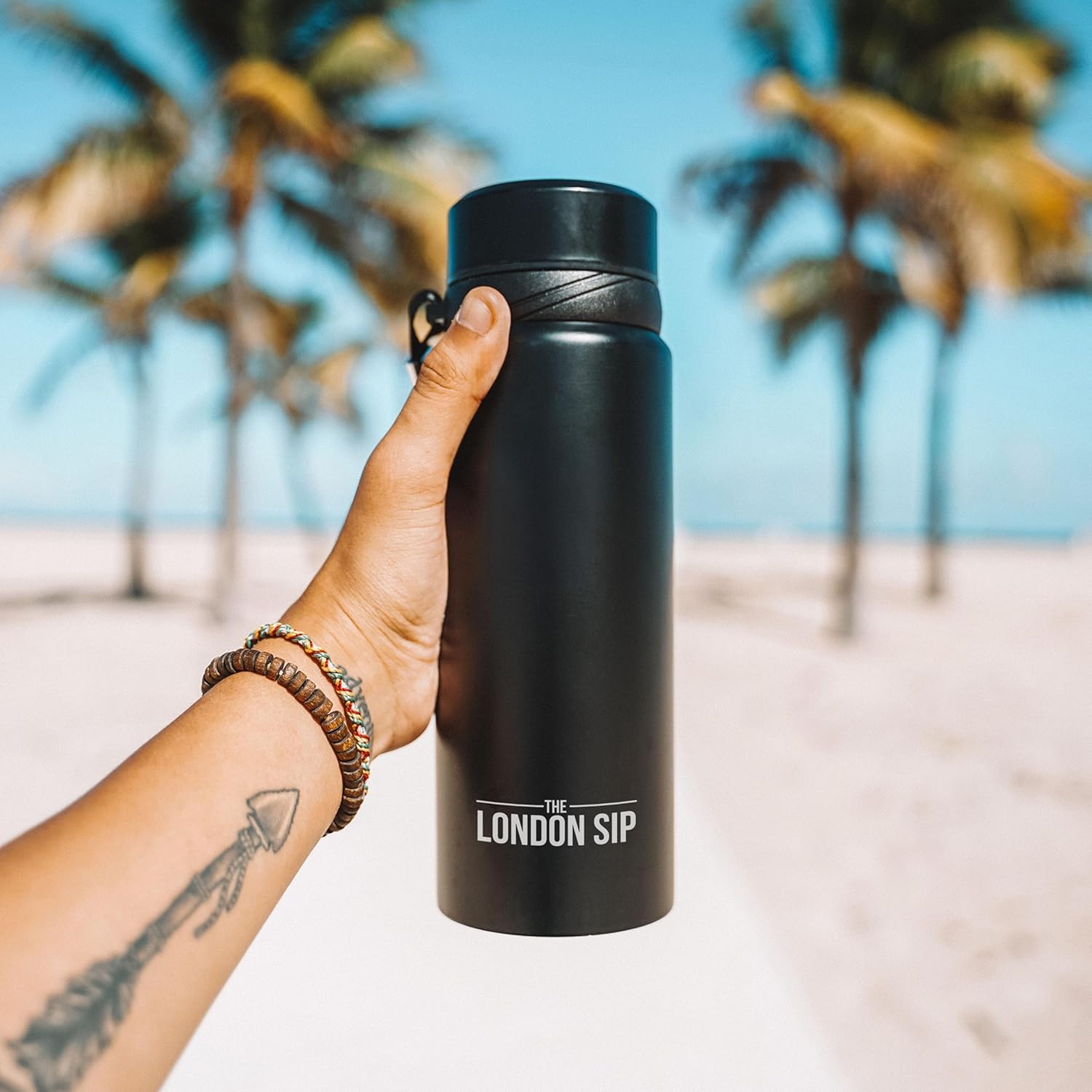 London Sip Tea Infuser Bottle – Black – 25 oz