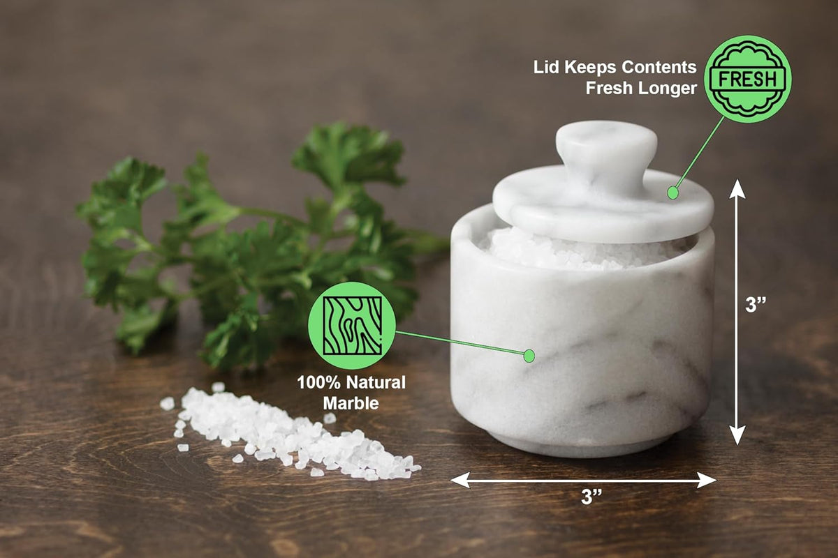 Fox Run White Marble Salt Cellar