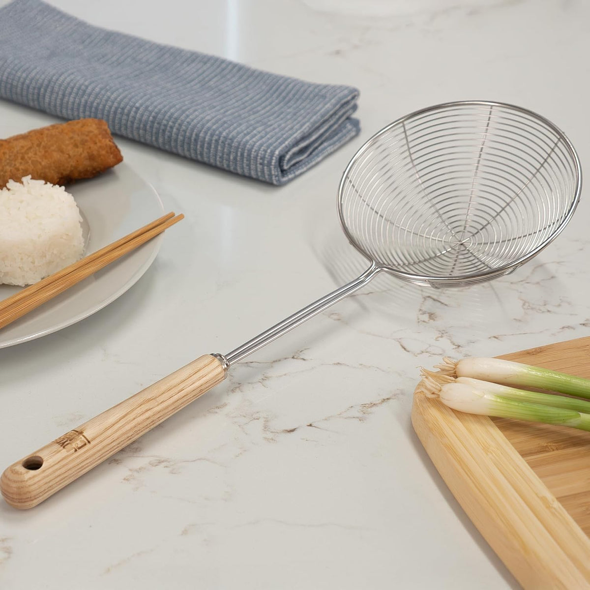 Joyce Chen Deluxe Stainless Steel Spider Strainer – 5"