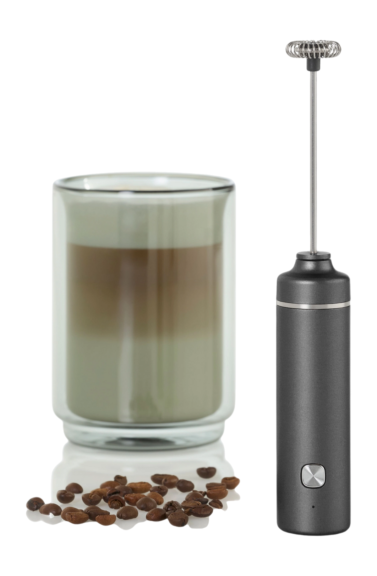 AdHoc Moro Electric USB Milk & Sauce Frother – Dark Grey