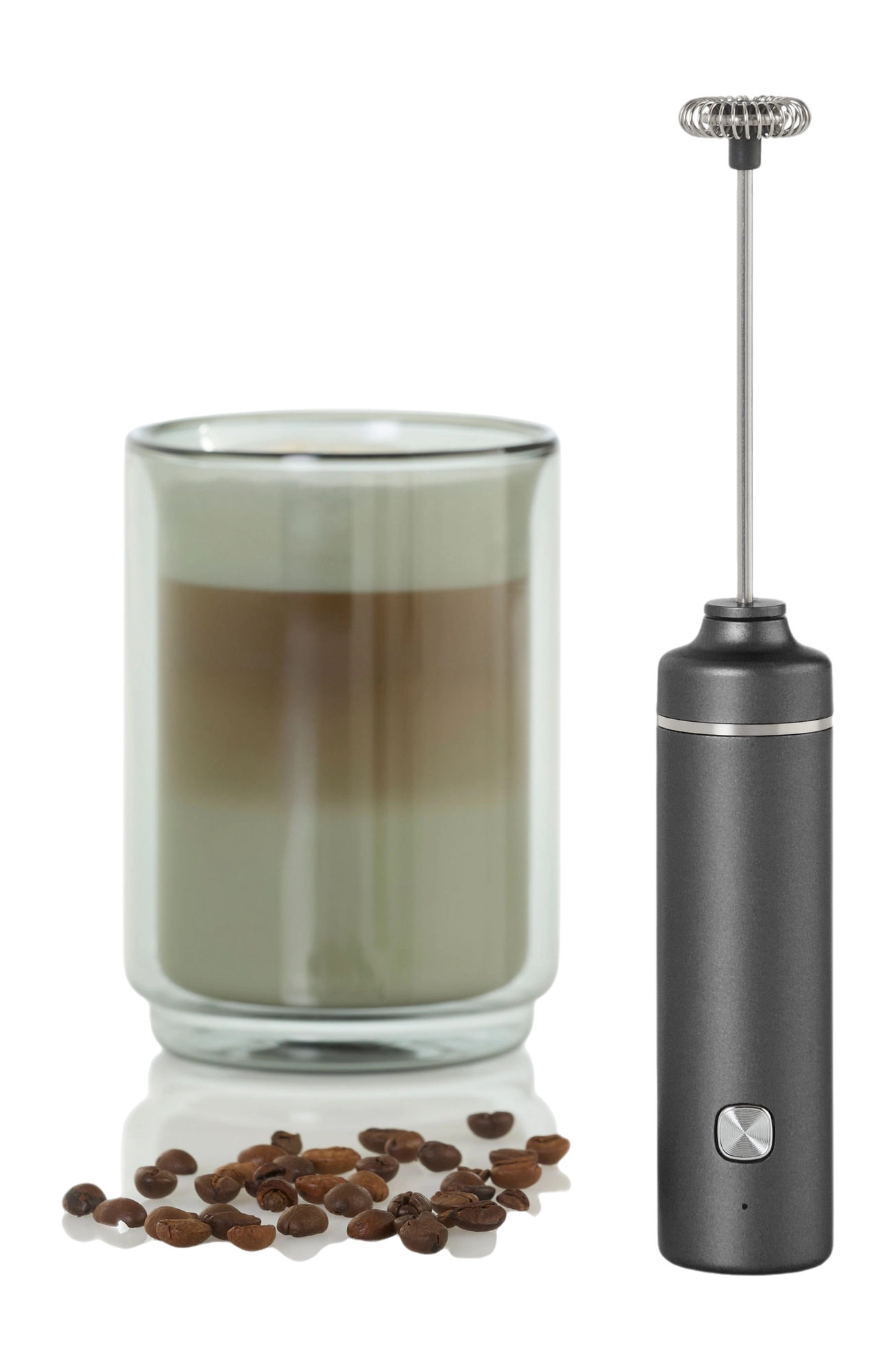 AdHoc Moro Electric USB Milk & Sauce Frother – Dark Grey