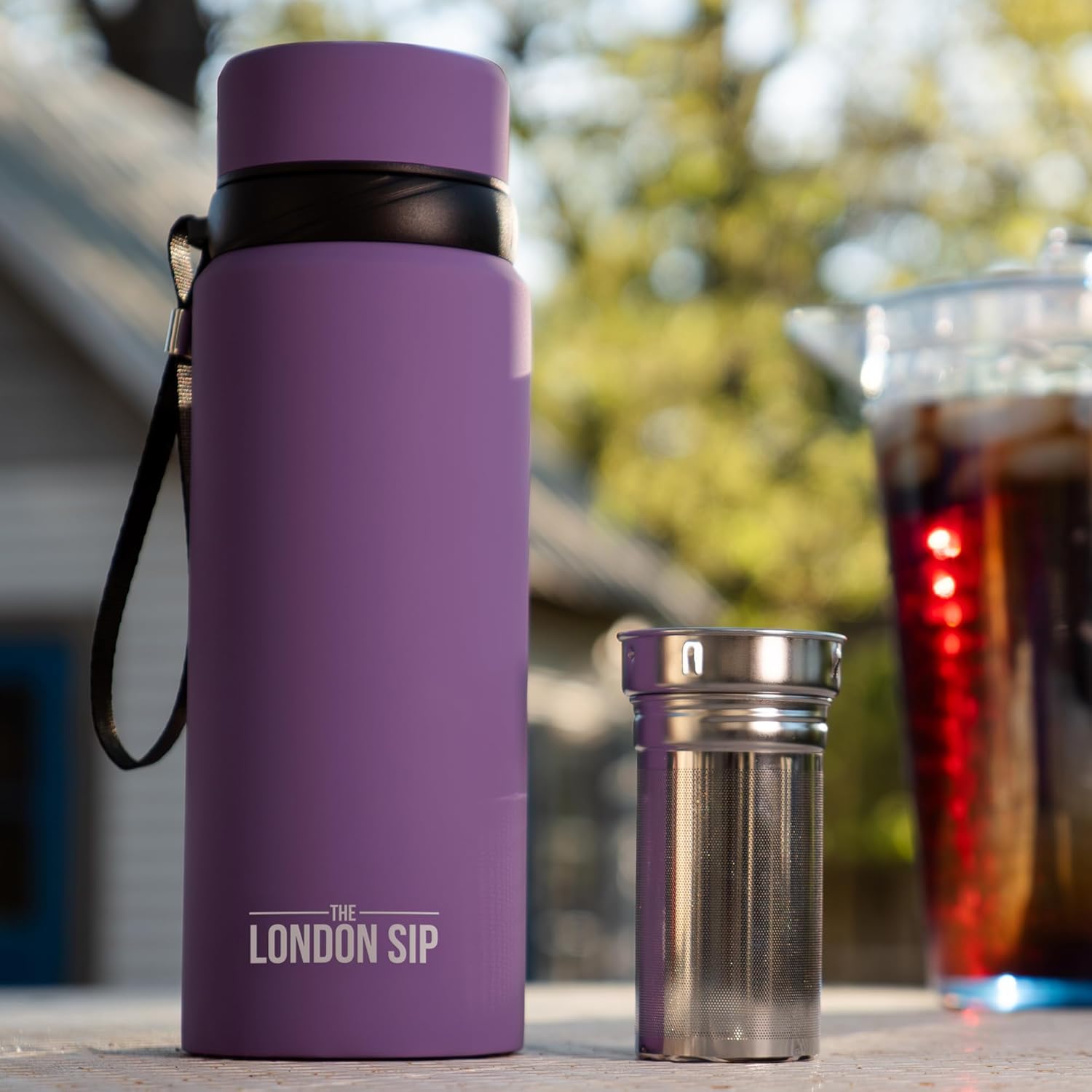 London Sip Tea Infuser Bottle – Purple – 25 oz