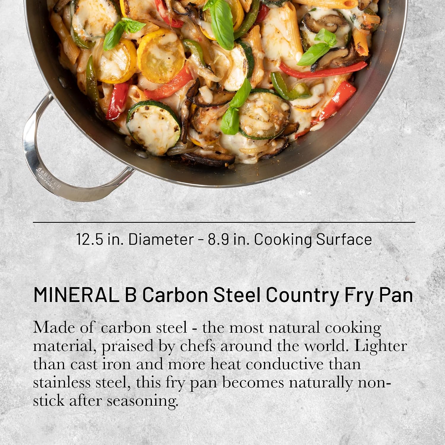 De Buyer Mineral B Element Country Frypan – 32 cm