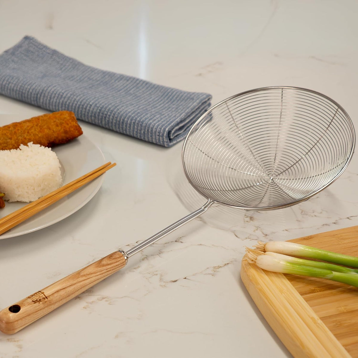 Joyce Chen Deluxe Stainless Steel Spider Strainer – 7"