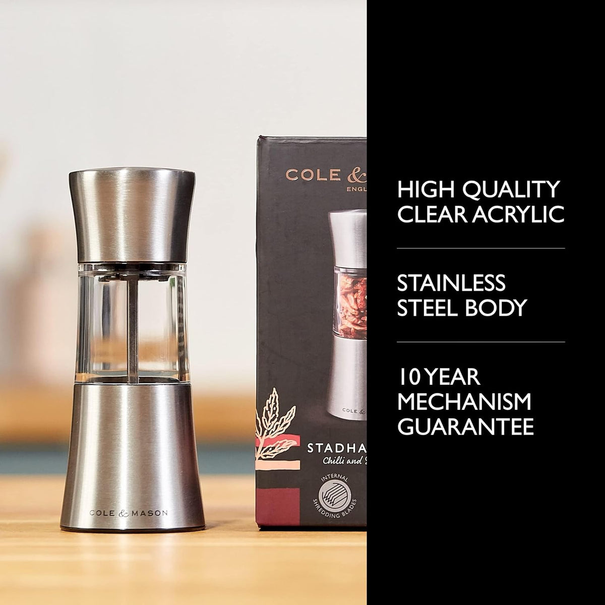 Cole & Mason Stadhampton Chili & Spice Mill – 8" / 20 cm
