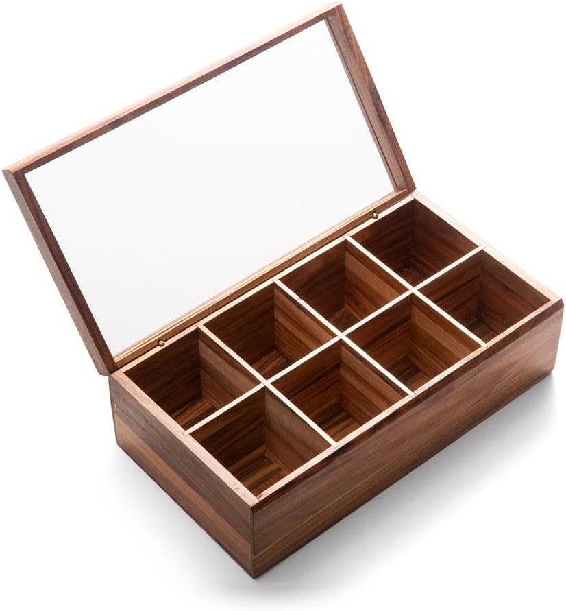 Ironwood Cornwall Tea Storage Box with Acyrlic Window