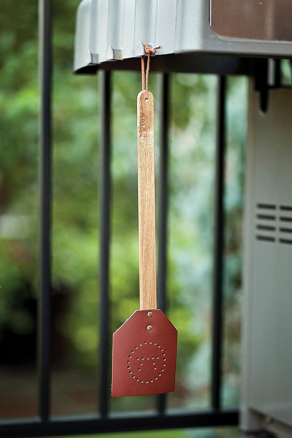 Outset Acacia and Leather Fly Swatter