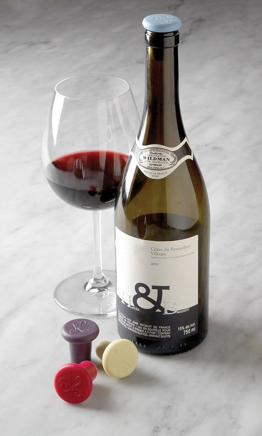 Outset Silicone Wine Stoppers – Set of 4