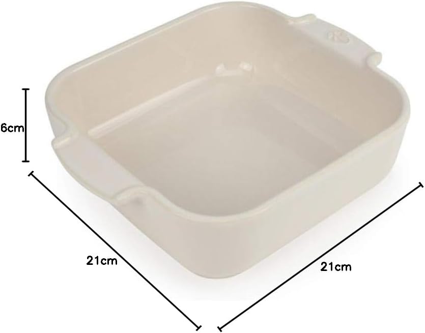 Peugeot Ceramic Baking Dish – Square – Ecru – 21 cm