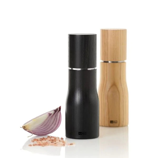 AdHoc LEVO Salt / Pepper Mill – Black Ash Wood – 5.9" / 15 cm