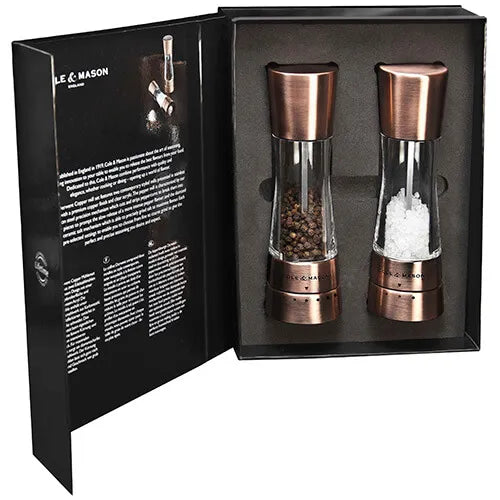 Cole & Mason Derwent Salt & Pepper Mill Gift Set – Copper – 7.5" / 19 cm