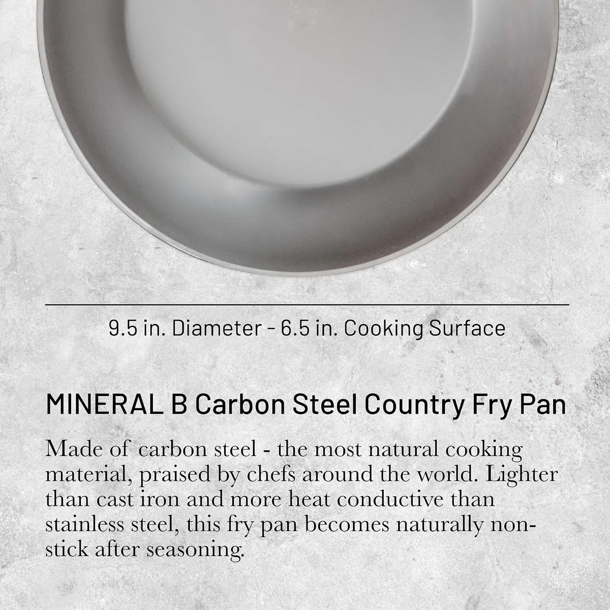 De Buyer Mineral B Element Country Fry Pan – 24 cm