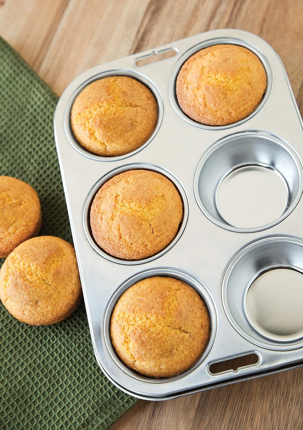 Fox Run Stainless Steel 6-Cup Muffin Pan