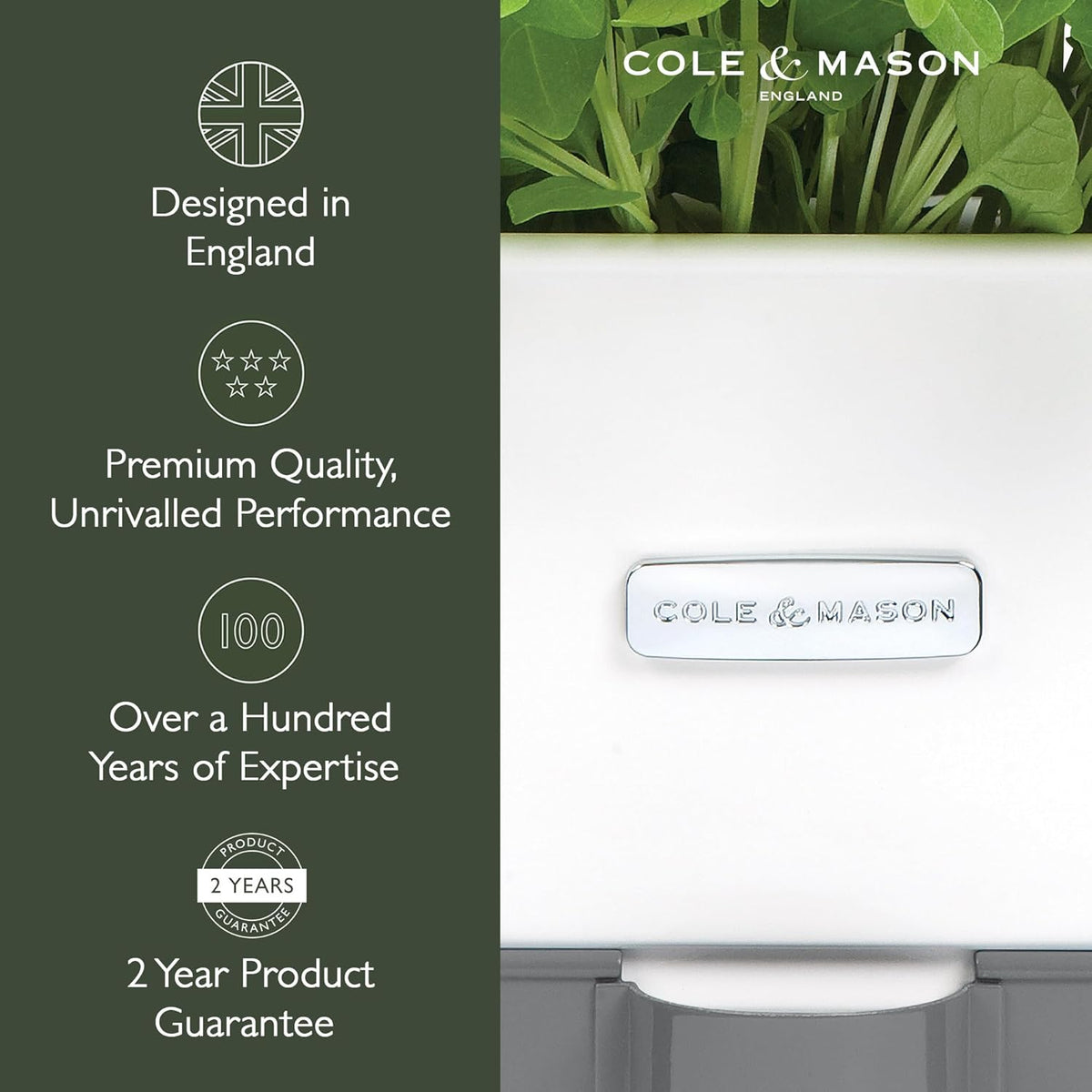 Cole & Mason Burwell Self-Watering Potted Herb Keeper – Triple