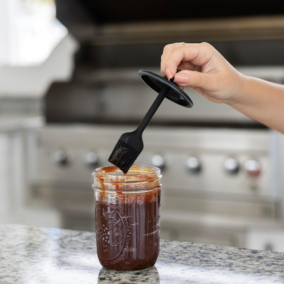 Jarware Wide Mouth Basting Brush Lid