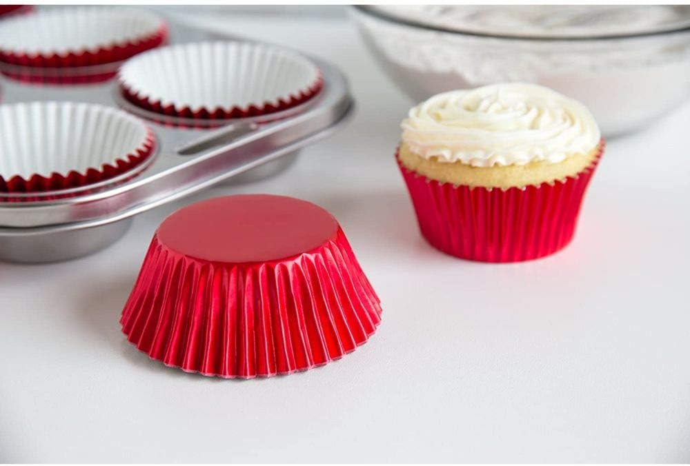 Fox Run Red Foil Bake Cups - 32 Pack
