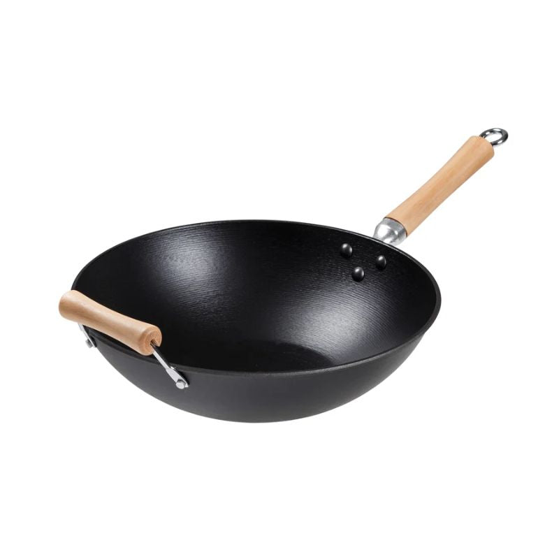Joyce Chen Professional Series 14-Inch Cast Iron Flat-Bottom Wok Joyce Chen by Kitchen Niche