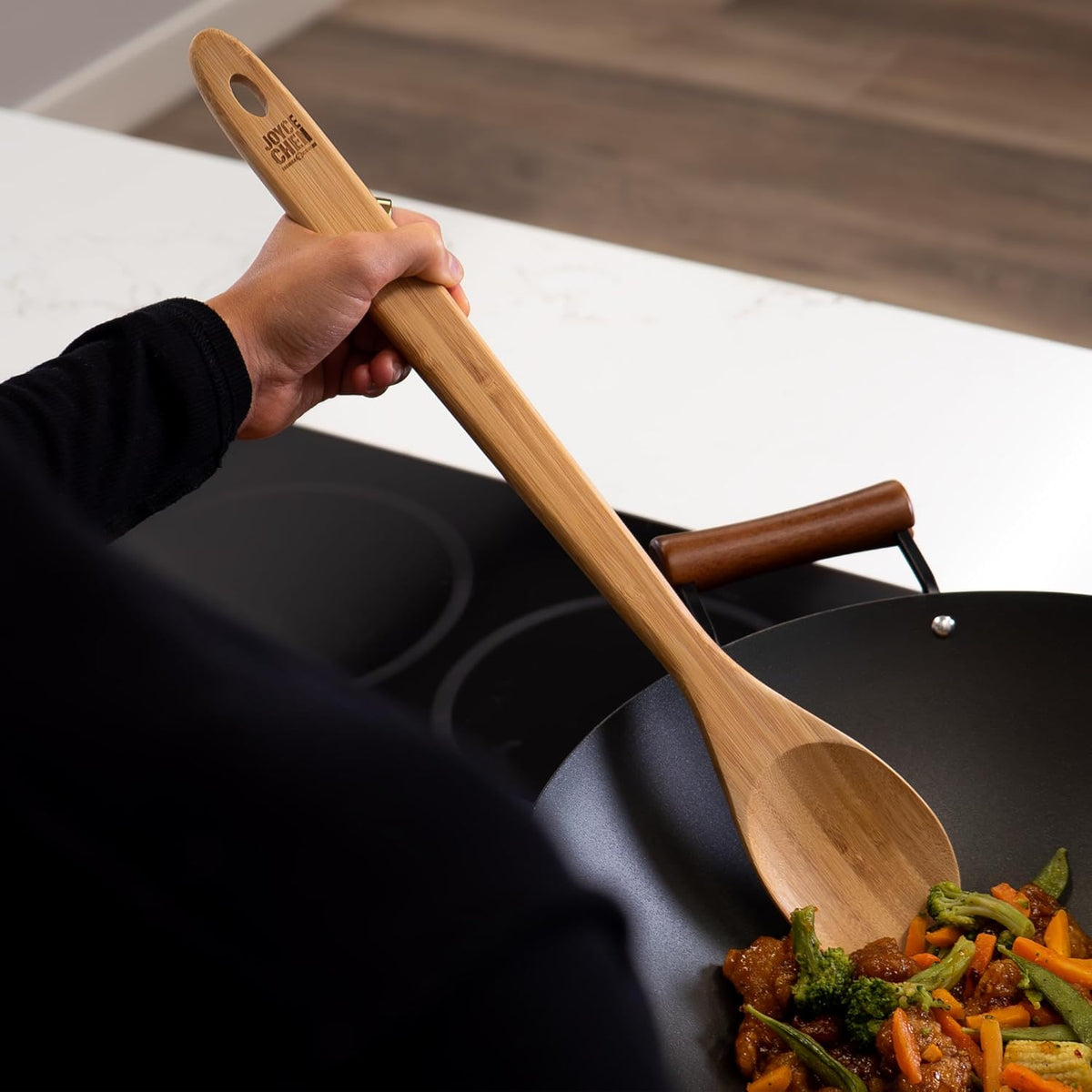 Joyce Chen Burnished Bamboo Mixing Spoon – 18"