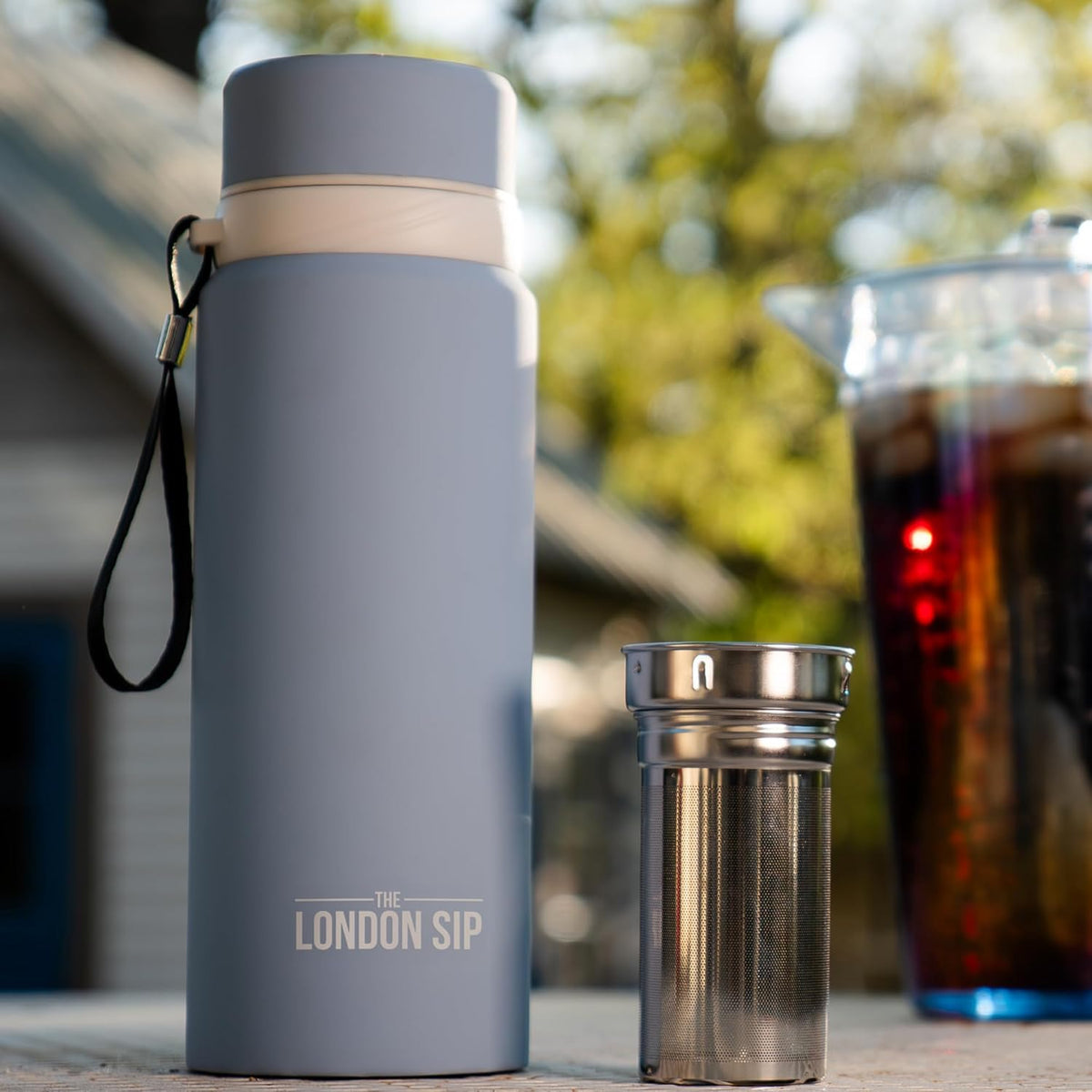 London Sip Tea Infuser Bottle – Blue Sunrise – 25 oz