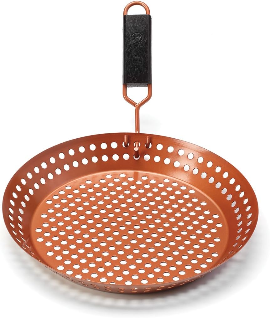 Outset Copper Nonstick Grill Skillet 12"