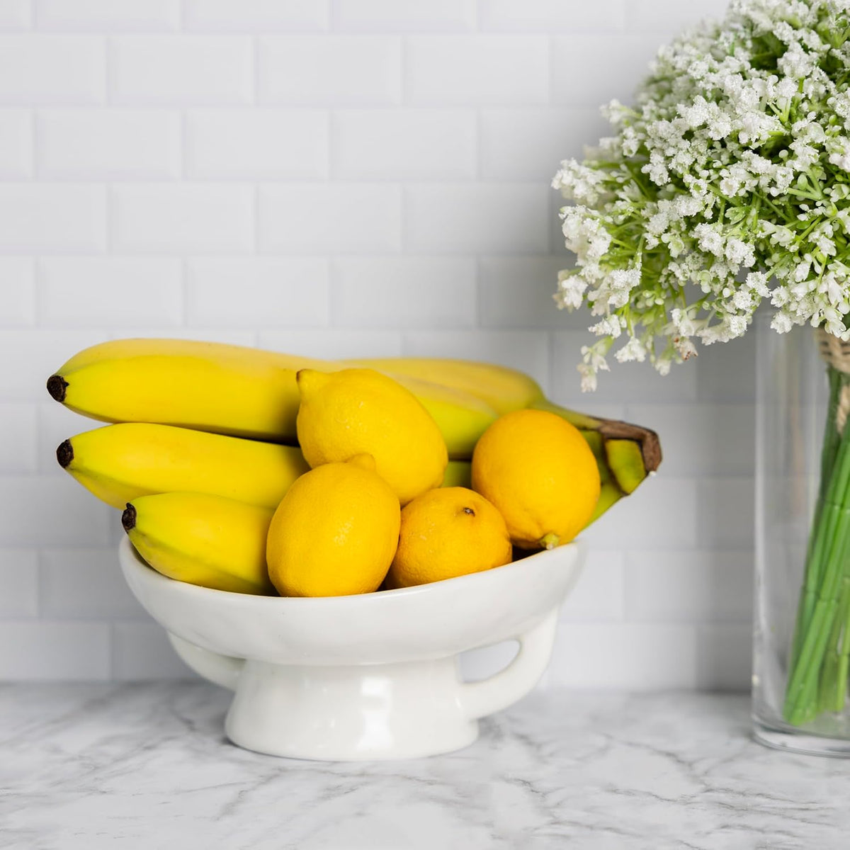 Fox Run Ceramic Fruit Bowl White